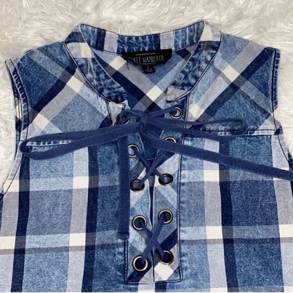 Sweet Wanderer Denim Sleeveless Top(Size Small) - Picture 4 of 4